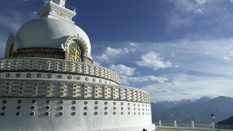 shanti stupa in Leh